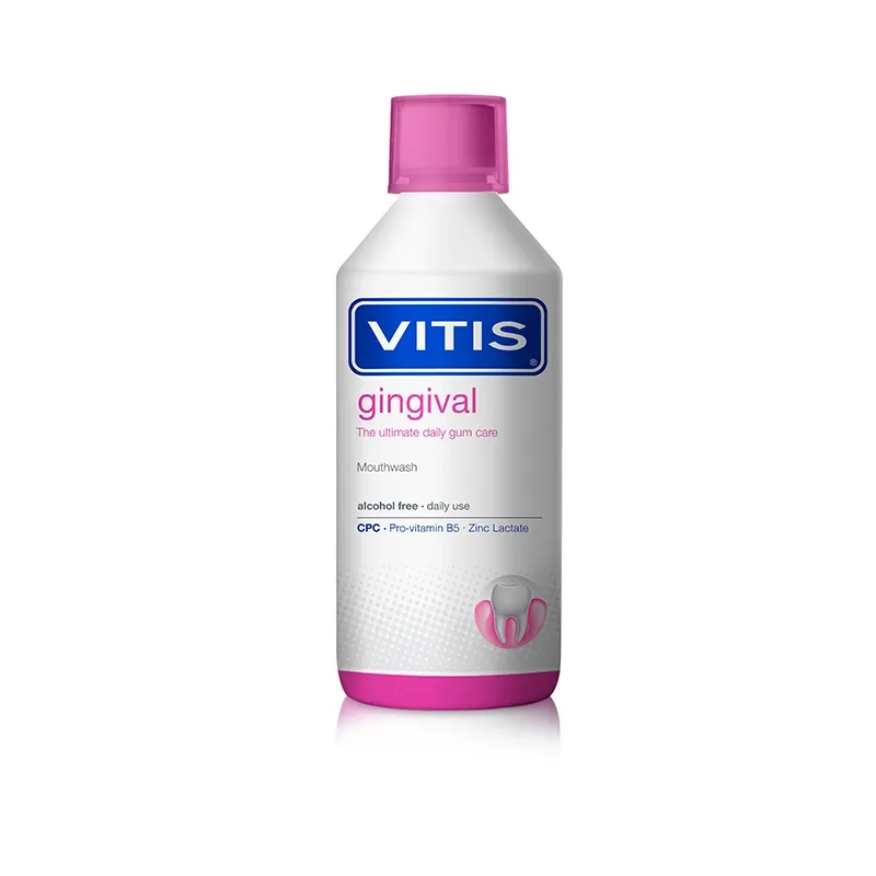 Nước súc miệng VITIS Gingival không cồn, không màu, không gluten rất lành tính phù hợp cho phụ nữ mang thai